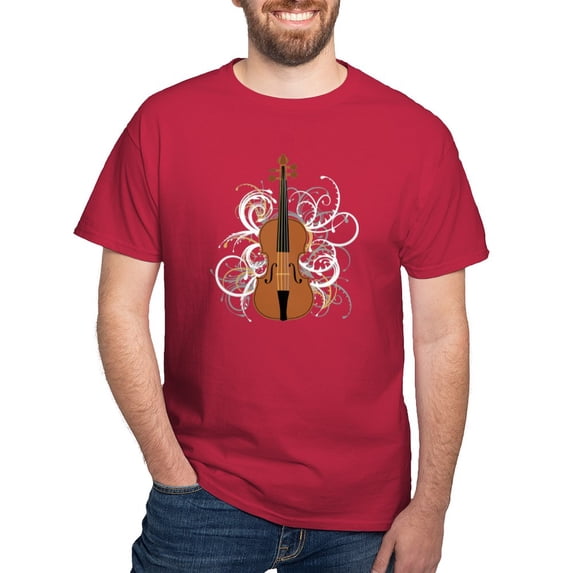 CafePress - Violin Dark T Shirt - Men's Classic Graphic Cotton T-Shirt