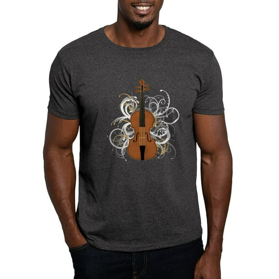 CafePress - Violin Dark T Shirt - Men's Classic Graphic Cotton T-Shirt