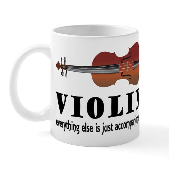 CafePress - Violin Humor Music Mug - 11 oz Ceramic Mug - Novelty Coffee Tea Cup