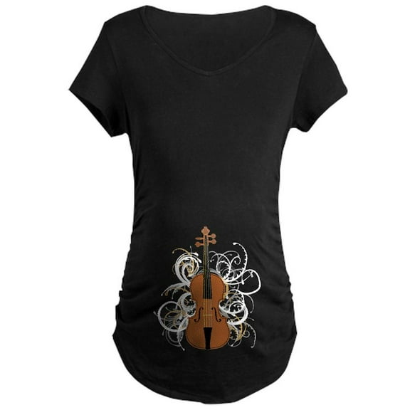 CafePress - Violin Maternity Dark T Shirt - Maternity Dark T-Shirt