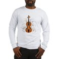 thumbnail image 1 of CafePress - Violin Swirls (For Dark Colour Long Sleeve T Shirt - Unisex Cotton Long Sleeve T-Shirt, 1 of 4