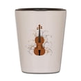 thumbnail image 1 of CafePress - Violin Swirls (For Dark Colours) - White/Black Shot Glass, Unique and Funny Shot Glass, 1 of 2