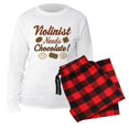 thumbnail image 1 of CafePress - Violinist Needs Choc - Women's Long Sleeve Relaxed Fit Cotton Light Pajama Set, 1 of 3