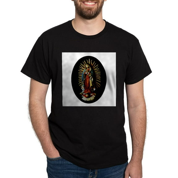 CafePress - Virgen De Guadalupe Ash Grey T Shirt - Men's Classic Graphic Cotton T-Shirt