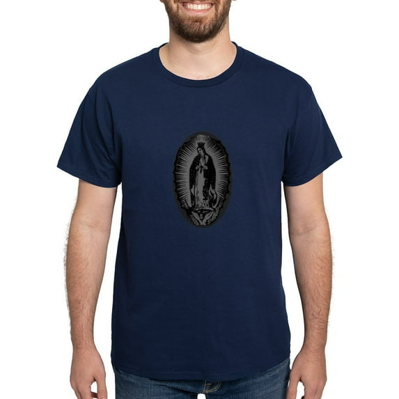 CafePress - Virgin Of Guadalupe Gray Dark T Shirt - Men's Classic Graphic Cotton T-Shirt