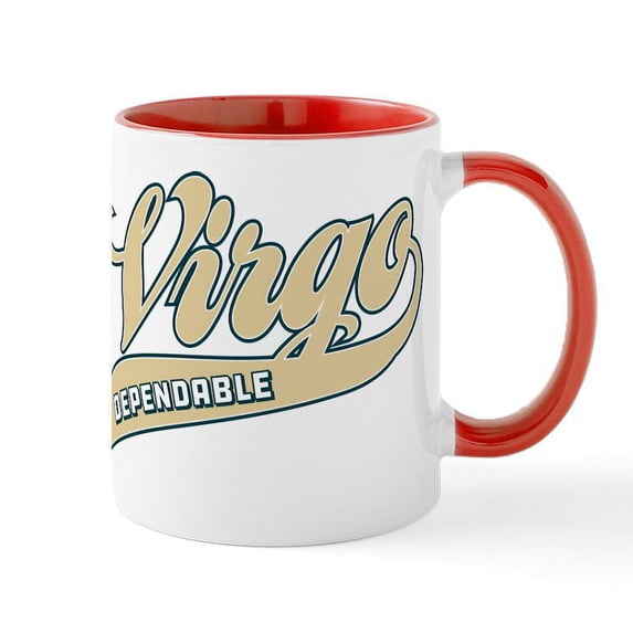 CafePress - Virgo Dependable Baseball - 11 oz Ceramic Mug - Novelty Coffee Tea Cup