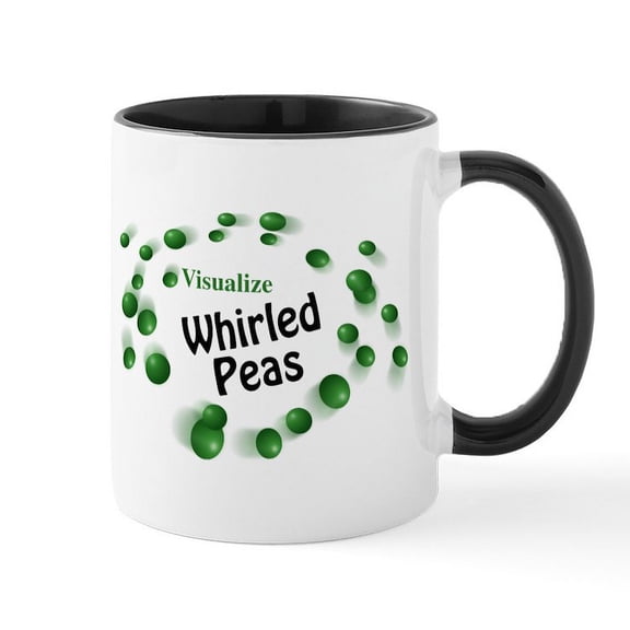 CafePress - Visualize Whirled Peas Mug - 11 oz Ceramic Mug - Novelty Coffee Tea Cup