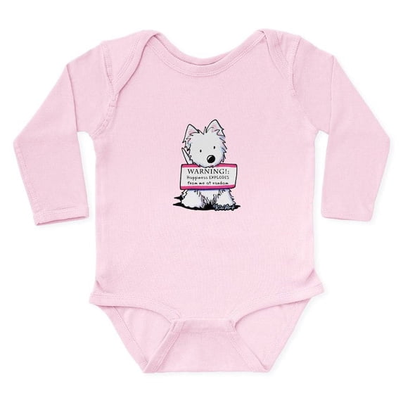 CafePress - Vital Signs: HAPPINESS Long Sleeve Infant Bodysuit - Long Sleeve Cotton Baby Bodysuit