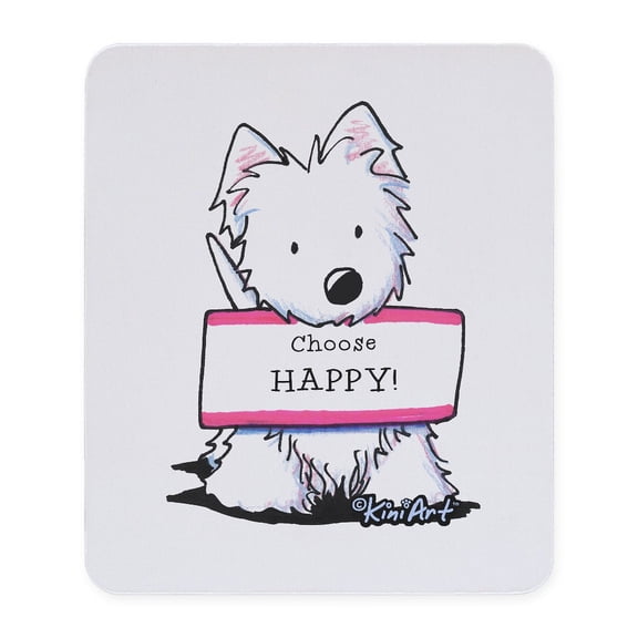 CafePress - Vital Signs: HAPPY Mousepad - Non-slip Rubber Mousepad, Gaming Mouse Pad