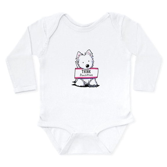 CafePress - Vital Signs: PAWSITIVE Long Sleeve Infant Bodysuit - Long Sleeve Cotton Baby Bodysuit