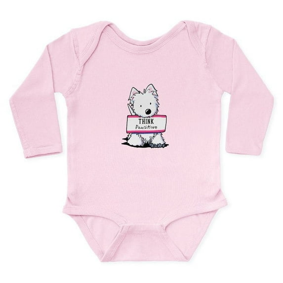 CafePress - Vital Signs: PAWSITIVE Long Sleeve Infant Bodysuit - Long Sleeve Cotton Baby Bodysuit