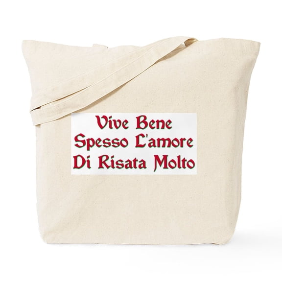 CafePress - Vive Bene,Spesso L'amore,Di R Tote Bag - Unisex Canvas Tote Bag, Beige, 1-Piece