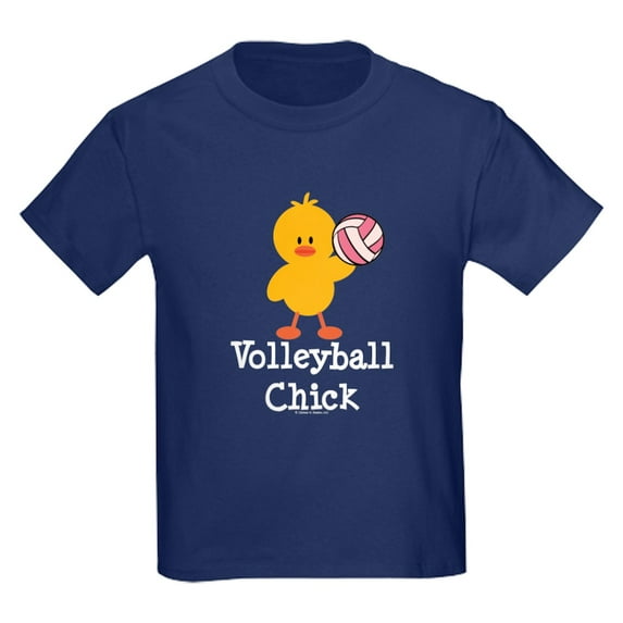 CafePress - Volleyball Chick Kids Dark T Shirt - Dark T-Shirt Kids XS-XL