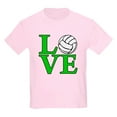 thumbnail image 1 of CafePress - Volleyball LOVE Kids Light T Shirt - Light T-Shirt Kids XS-XL, 1 of 4