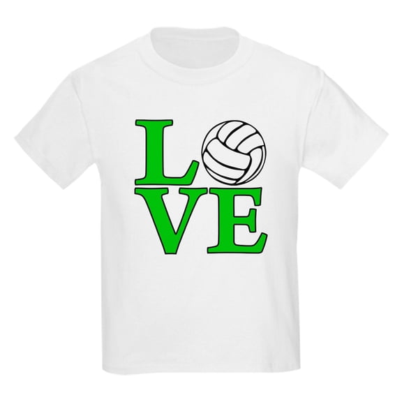 CafePress - Volleyball LOVE Kids Light T Shirt - Light T-Shirt Kids XS-XL