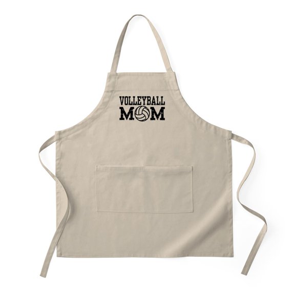 CafePress - Volleyball Mom BBQ - Kitchen Apron with Pockets, Grilling Apron, Baking Apron