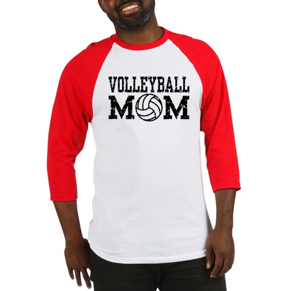 CafePress - Volleyball Mom Baseball Jersey - Cotton Baseball Jersey, 3/4 Raglan Sleeve Shirt