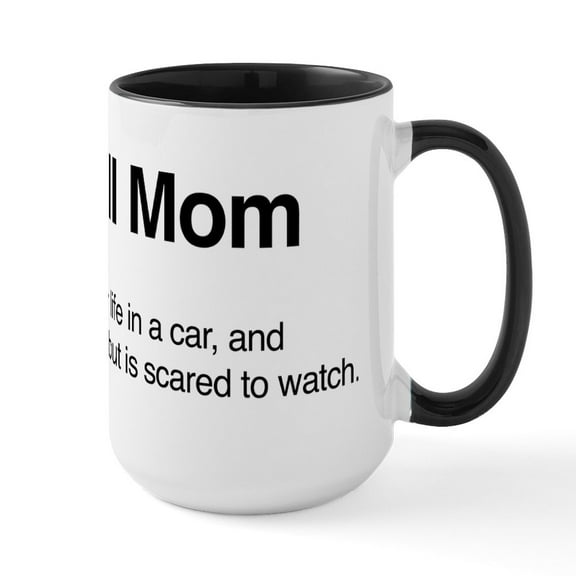CafePress - Volleyball Mom Large Mug - 15 oz Ceramic Large White Nolvety Mug