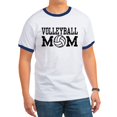 thumbnail image 1 of CafePress - Volleyball Mom Ringer T - 100% Cotton Ringed T-Shirt, 1 of 4
