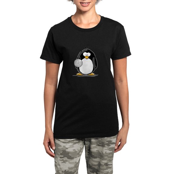 CafePress - Volleyball Pajamas - Women's Short Sleeve Print T-Shirt and Pants Dark Cotton Pajama Set