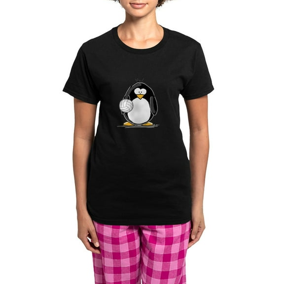 CafePress - Volleyball Pajamas - Women's Short Sleeve Print T-Shirt and Pants Dark Cotton Pajama Set