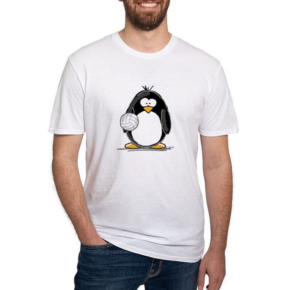 CafePress - Volleyball Penguin Fitted T Shirt - Fitted T-Shirt, Vintage Fit Soft Cotton Tee