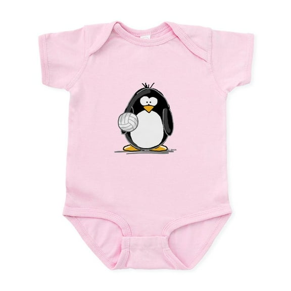 CafePress - Volleyball Penguin Infant Bodysuit - Baby Light Bodysuit