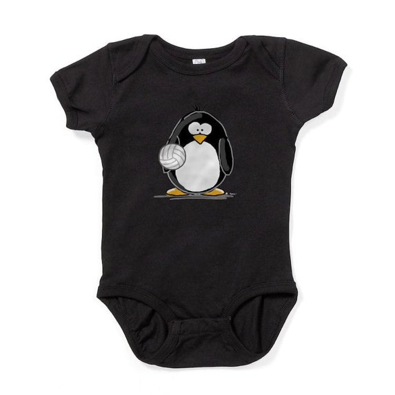 CafePress - Volleyball Penguin Infant Bodysuit Body Suit - Cute Infant Bodysuit Baby Romper - Size Newborn - 24 Months