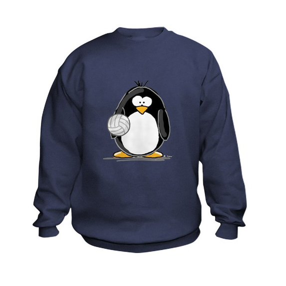 CafePress - Volleyball Penguin Kids Sweatshirt - Kids Sweatshirt, Youth Crew Neck Sweatshirt