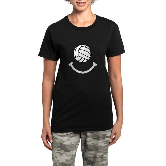 CafePress - Volleyball Smile Women's Dark Pajamas - Women's Short Sleeve Print T-Shirt and Pants Dark Cotton Pajama Set