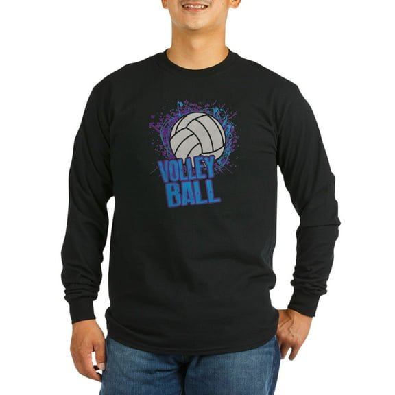CafePress - Volleyball Splatter Long Sleeve Dark T Shirt - Long Sleeve Dark T-Shirt