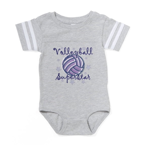 CafePress - Volleyball Superstar - Cute Infant Baby Football Bodysuit