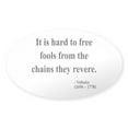 thumbnail image 1 of CafePress - Voltaire 5 Oval Sticker - Sticker (Oval), 1 of 1