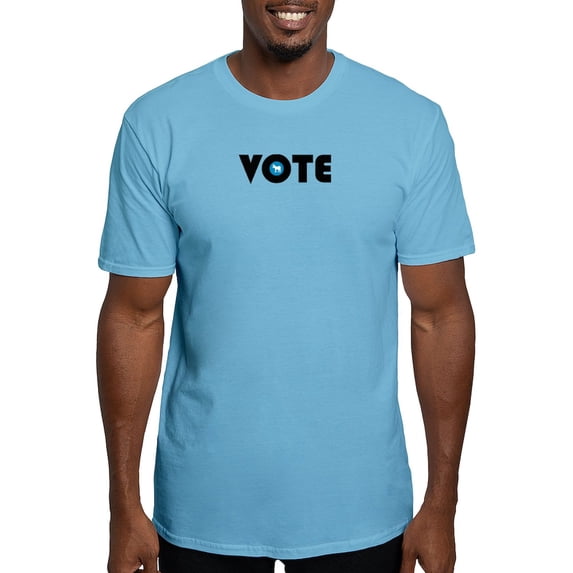 CafePress - Vote Blue Fitted T Shirt - Fitted T-Shirt, Vintage Fit Soft Cotton Tee