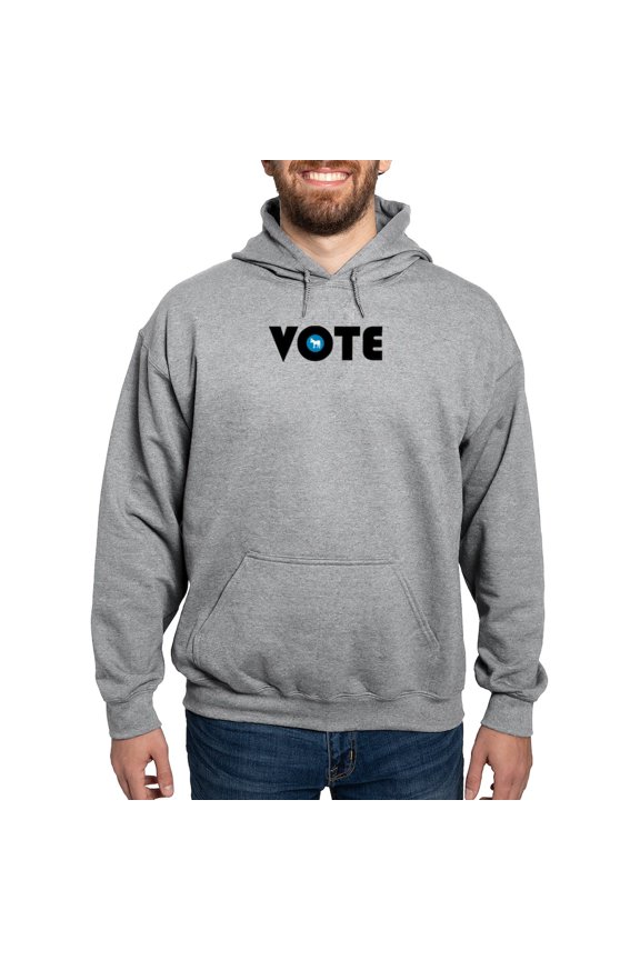 - Vote Blue Hooded Sweatshirt - Pullover Hoodie, Hooded Sweatshirt