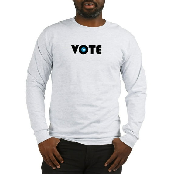 CafePress - Vote Blue Long Sleeve T Shirt - Unisex Cotton Long Sleeve T-Shirt