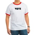 thumbnail image 1 of CafePress - Vote Blue Ringer T - 100% Cotton Ringed T-Shirt, 1 of 4