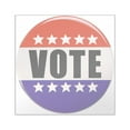 thumbnail image 1 of CafePress - Vote Button Sticker - Square Sticker 3" x 3", 1 of 1