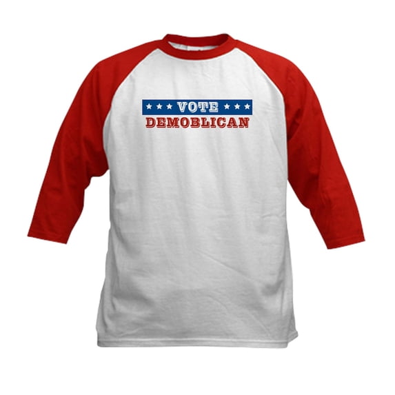 CafePress - Vote Demoblican Baseball Jersey - Kids Cotton Baseball Jersey, 3/4 Sleeve Shirt