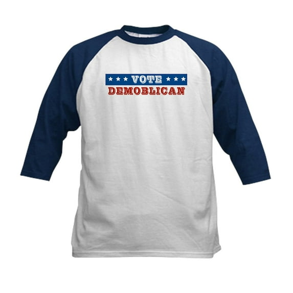 CafePress - Vote Demoblican Baseball Jersey - Kids Cotton Baseball Jersey, 3/4 Sleeve Shirt