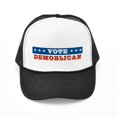 thumbnail image 1 of CafePress - Vote Demoblican - Adjustable Unisex Printed Trucker Hat with Mesh Back, 1 of 8