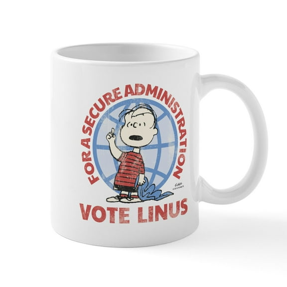 CafePress - Vote Linus Mug - 11 oz Ceramic Mug - Novelty Coffee Tea Cup