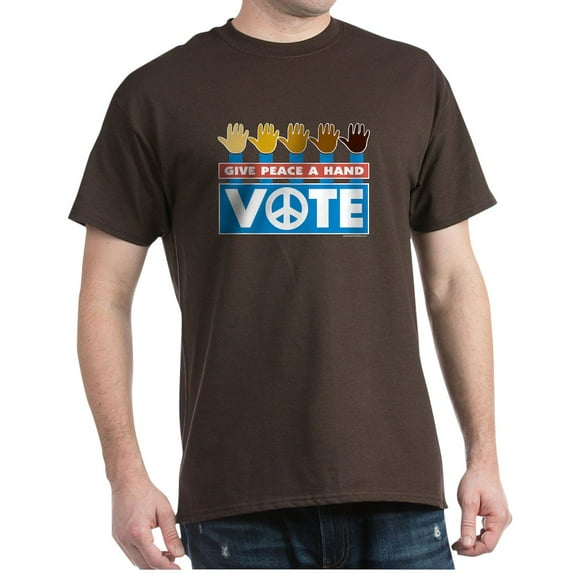CafePress - Vote Peace Dark T Shirt - 100% Cotton T-Shirt