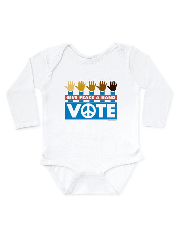 - Vote Peace Long Sleeve Infant Bodysuit - Long Sleeve Cotton Baby Bodysuit