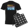 thumbnail image 1 of CafePress - Vote Peace Men's Dark Pajamas - Men's Dark Loose Fit Cotton Pajama Set, 1 of 7