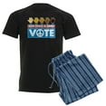 thumbnail image 1 of CafePress - Vote Peace Men's Dark Pajamas - Men's Dark Loose Fit Cotton Pajama Set, 1 of 7