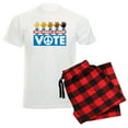 thumbnail image 1 of CafePress - Vote Peace Men's Light Pajamas - Men's Light Loose Fit Cotton Pajama Set, 1 of 7