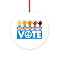 thumbnail image 1 of CafePress - Vote Peace -  Round Wood Ornament 4", 1 of 2