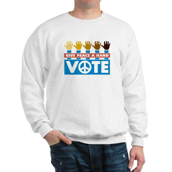 CafePress - Vote Peace Sweatshirt - Crew Neck Sweatshirt