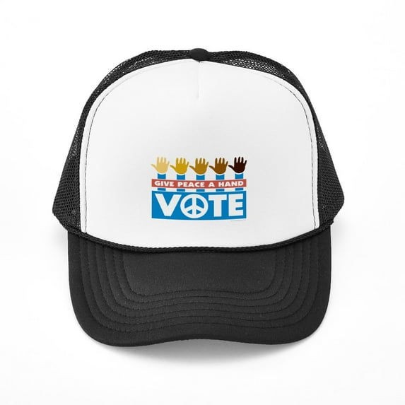 CafePress - Vote Peace - Adjustable Unisex Printed Trucker Hat with Mesh Back
